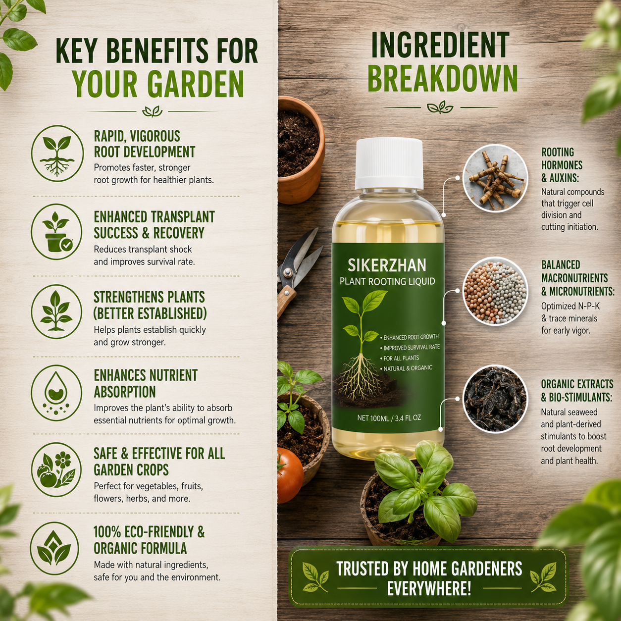Rapid Rooting Hormone Liquid – Strong Root Stimulator for Plant Cuttings & Propagation