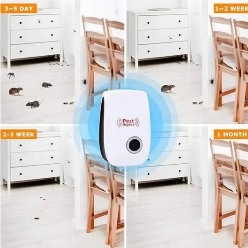 Ultrasonic Pest Repellent for Home Safe and Effective Mosquito Cockroach Mouse Insect Repeller for Summer Pest Extermination