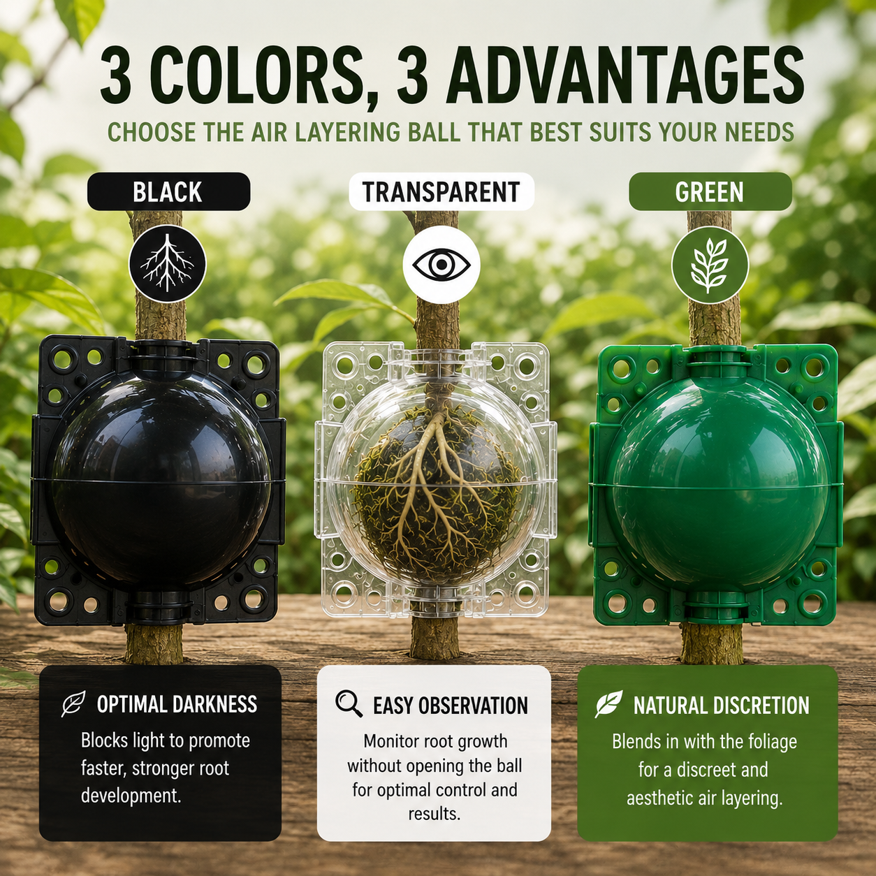 Air Layering Propagation Balls – Reusable Root Growing System for Plants & Cuttings