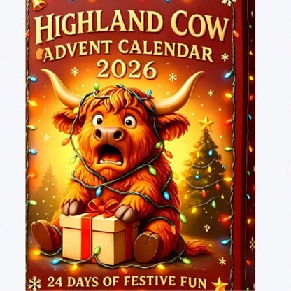 Highland Cow Advent Calendar 2026 3D Handmade Highla, New Year Gift, Birthday Gift, Christmas Gift, Halloween Gift, Perfect Gift, Gift, Gifts for Boyfriend, Couple Things, Anime Figure, Anime Figures, Funk Pop, Anime Figure