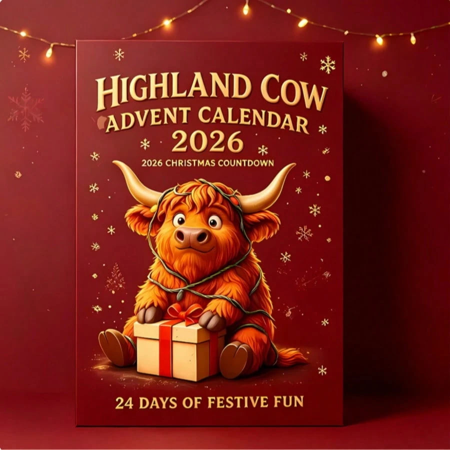 Highland Cow Advent Calendar 2026 3D Handmade Highla, New Year Gift, Birthday Gift, Christmas Gift, Halloween Gift, Perfect Gift, Gift, Gifts for Boyfriend, Couple Things, Anime Figure, Anime Figures, Funk Pop, Anime Figure