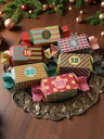 24 Christmas Gift Boxes, Candy-Shaped Christmas Advent Calendar Boxes, Christmas Decoration, 24-Day DIY Countdown Empty Advent Calendar with Santa Claus, Reindeer and Snowflake Patterns, Suitable for Christmas Party Gifts, Home Decor, Christmas Decoration